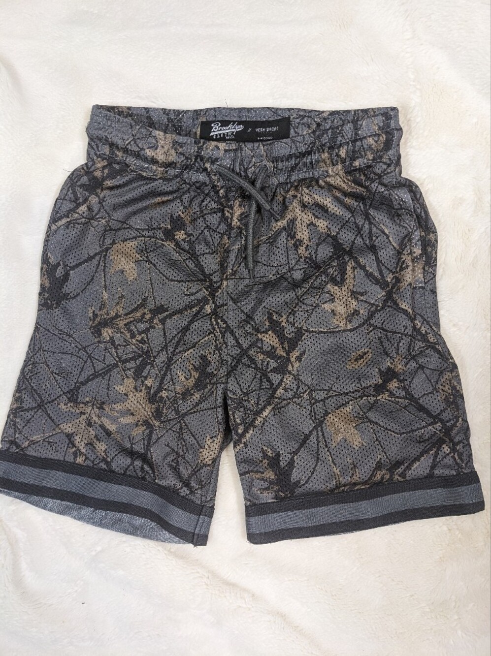 Brooklyn Cloth Black and Brown Camo Athletic Shorts